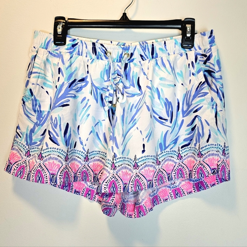 Lilly Pulitzer Katia Resort White Pink Flowy Shorts Medium